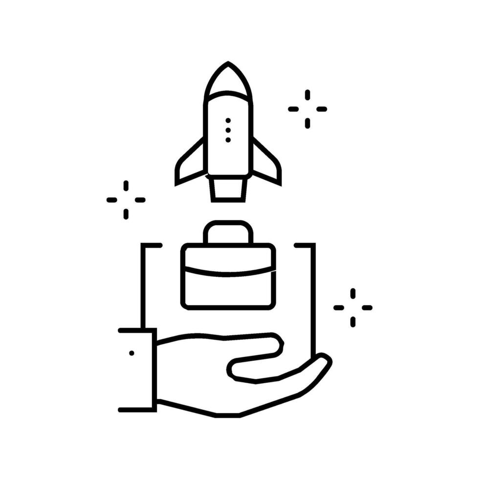 lean startup modern business line icon illustration vector