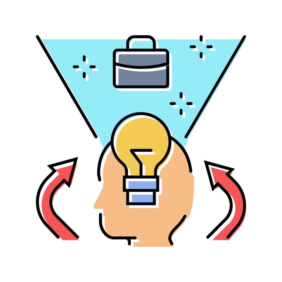 design thinking modern business color icon illustration vector