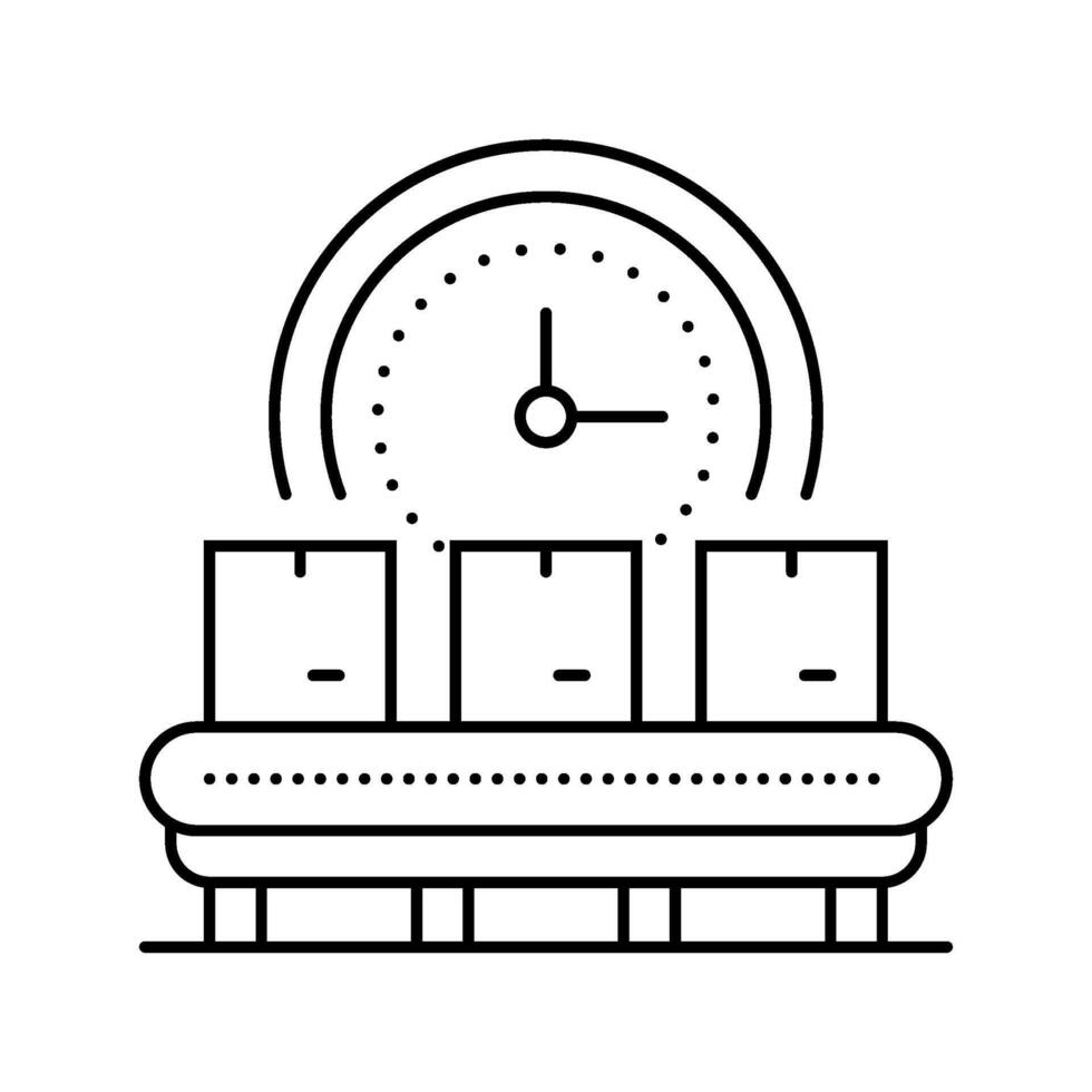 just in time production modern business line icon illustration vector