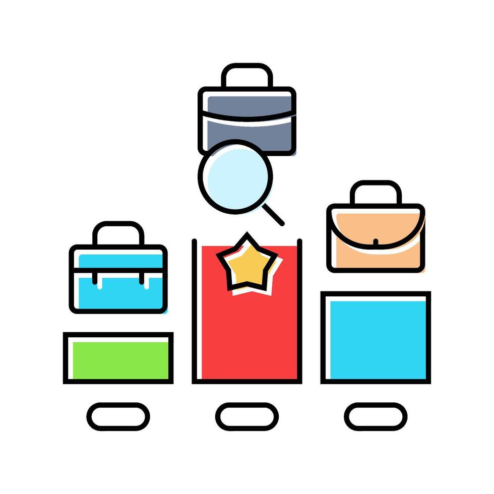 competitive advantage modern business color icon illustration vector