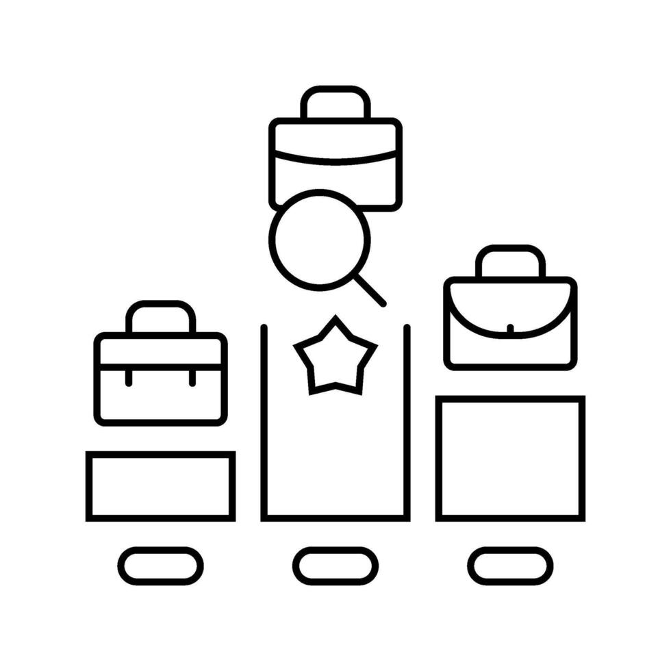 competitive advantage modern business line icon illustration vector
