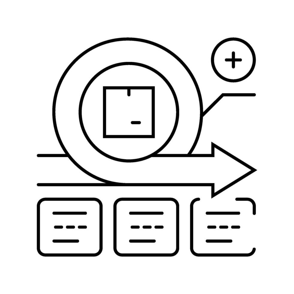iterative development modern business line icon illustration vector