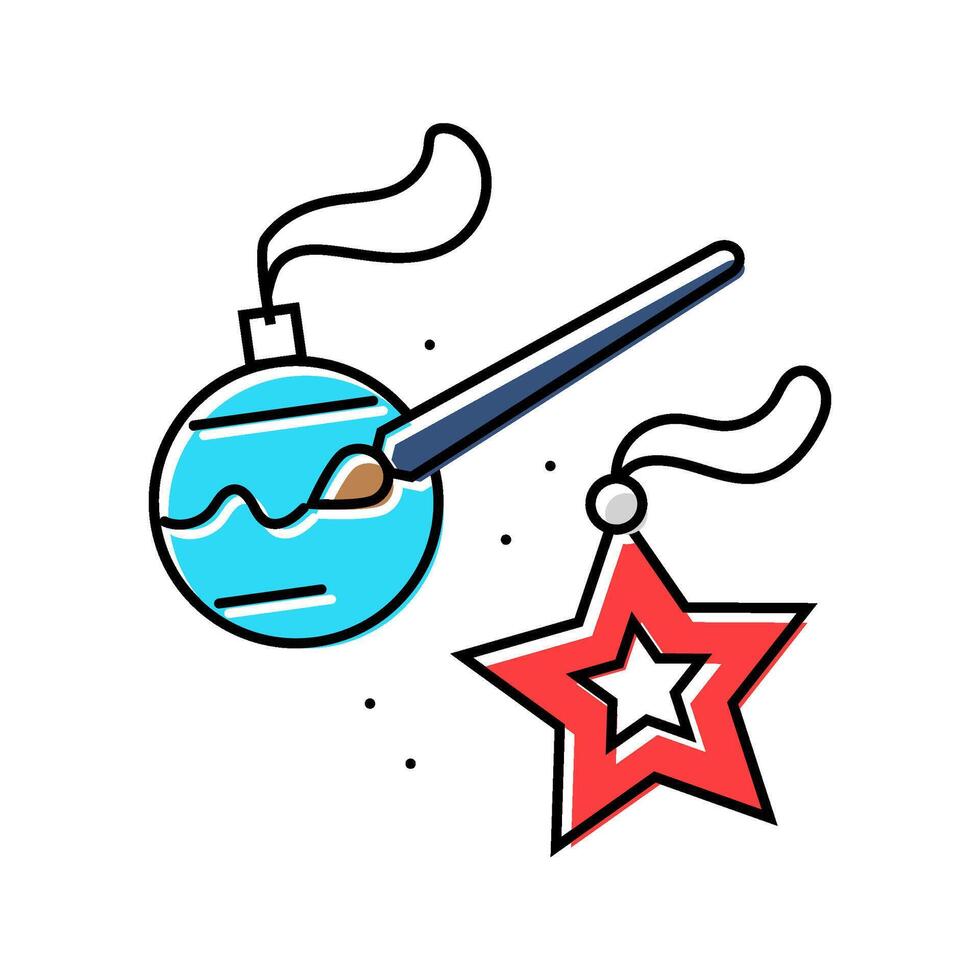 diy holiday decorations color icon illustration vector