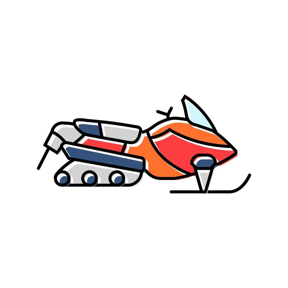 fat biking winter color icon illustration vector