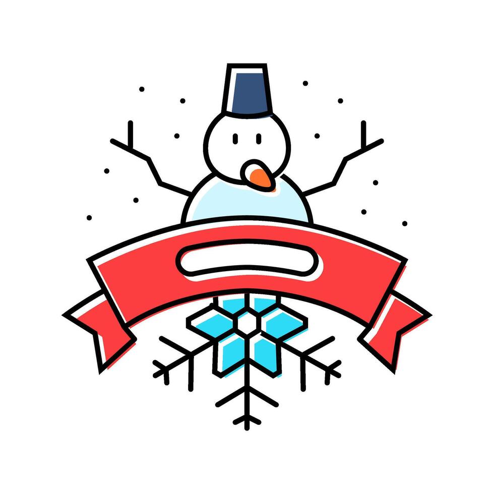 snowmobiling winter color icon illustration vector