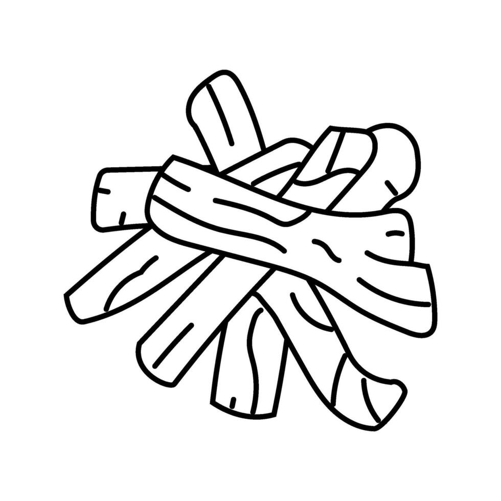 licorice root ayurvedic herb line icon illustration vector