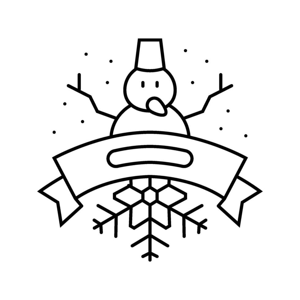 snowmobiling winter line icon illustration vector