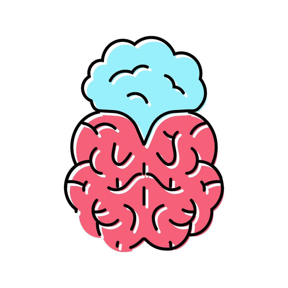 thought bubble brainstorm color icon illustration vector