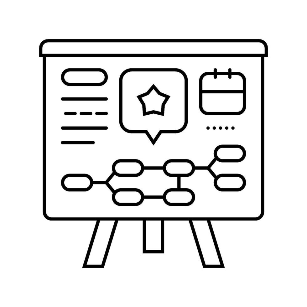 planning event agency line icon illustration vector