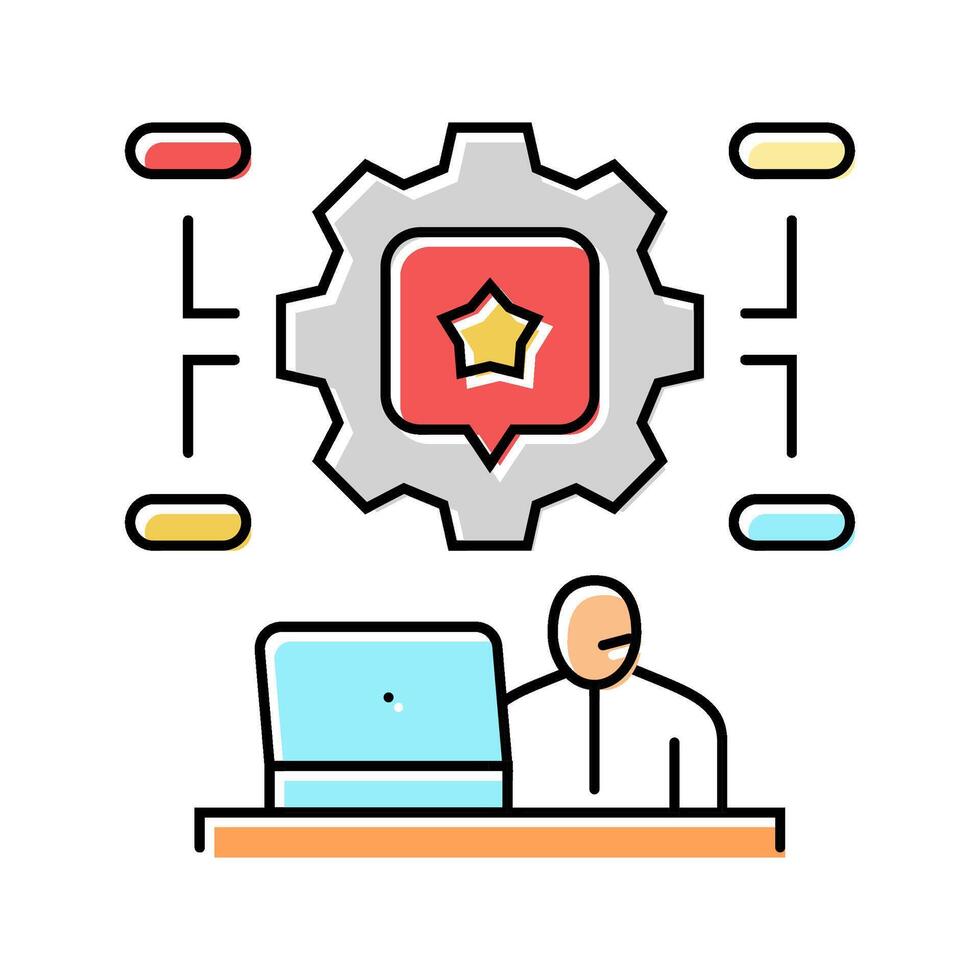 coordination event agency color icon illustration vector