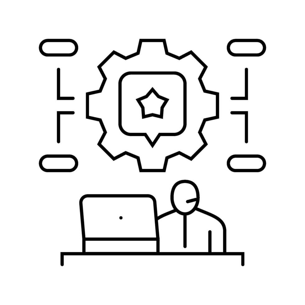 coordination event agency line icon illustration vector