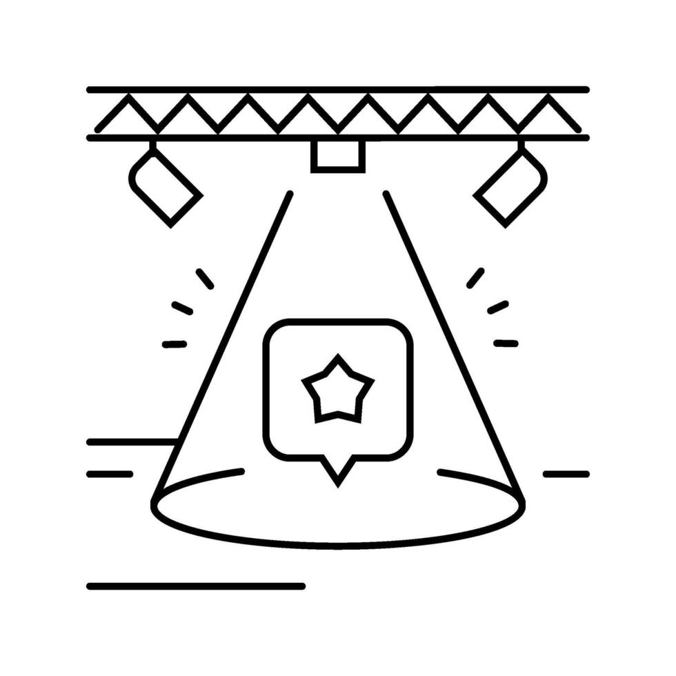 lighting design agency line icon illustration vector