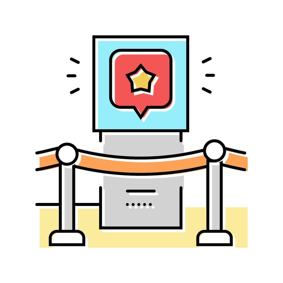 exhibition management color icon illustration vector