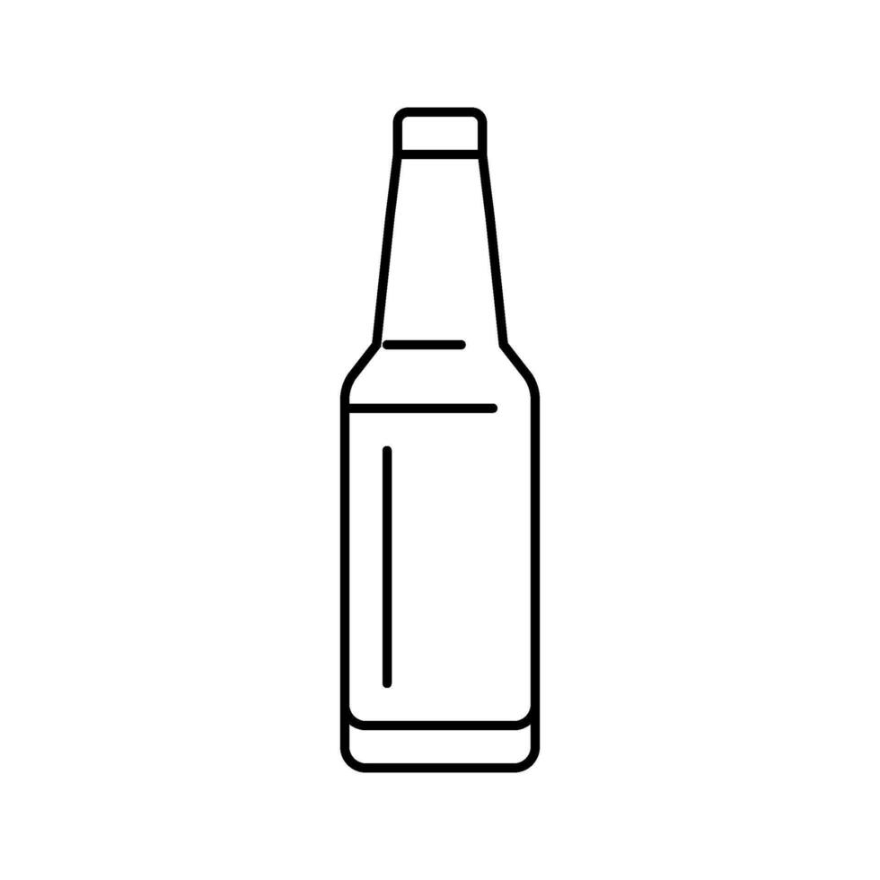bottle glass package line icon illustration vector