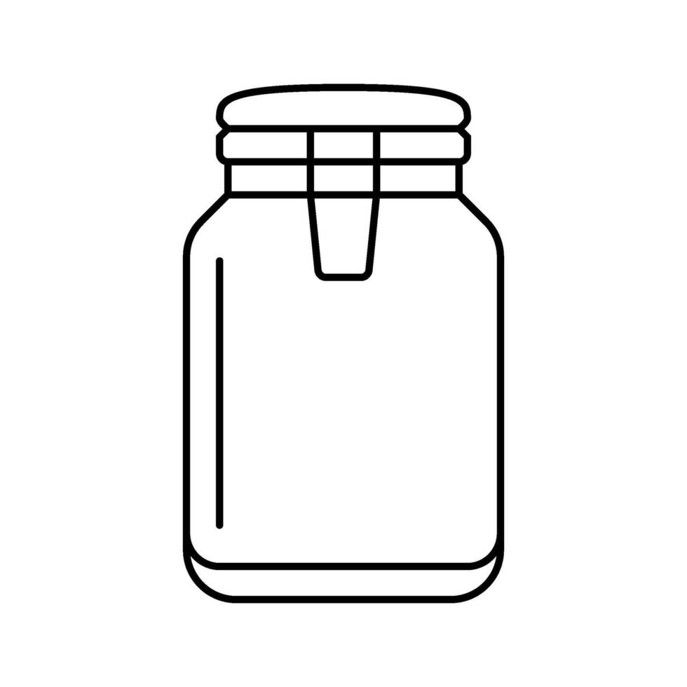 canister glass package line icon illustration vector