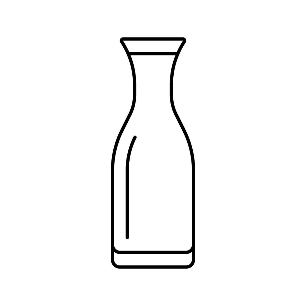 carafe glass package line icon illustration vector