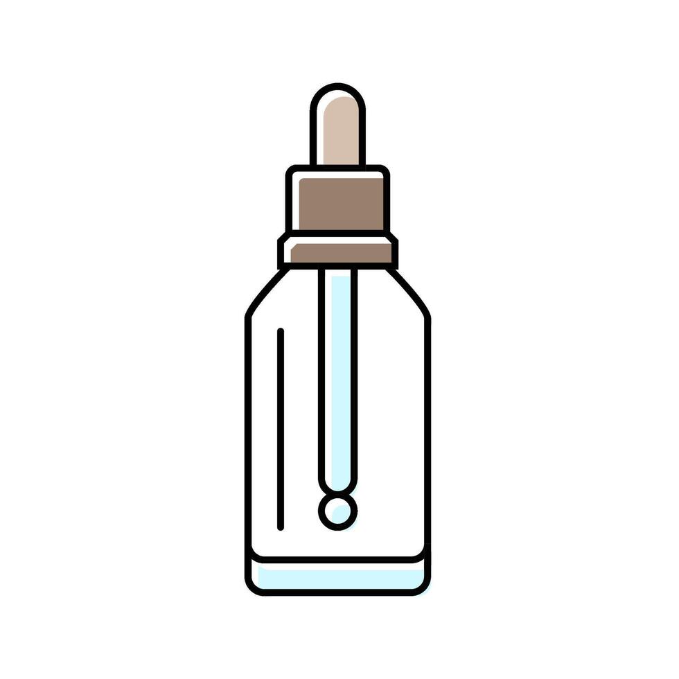 bottle dropper glass package color icon illustration vector