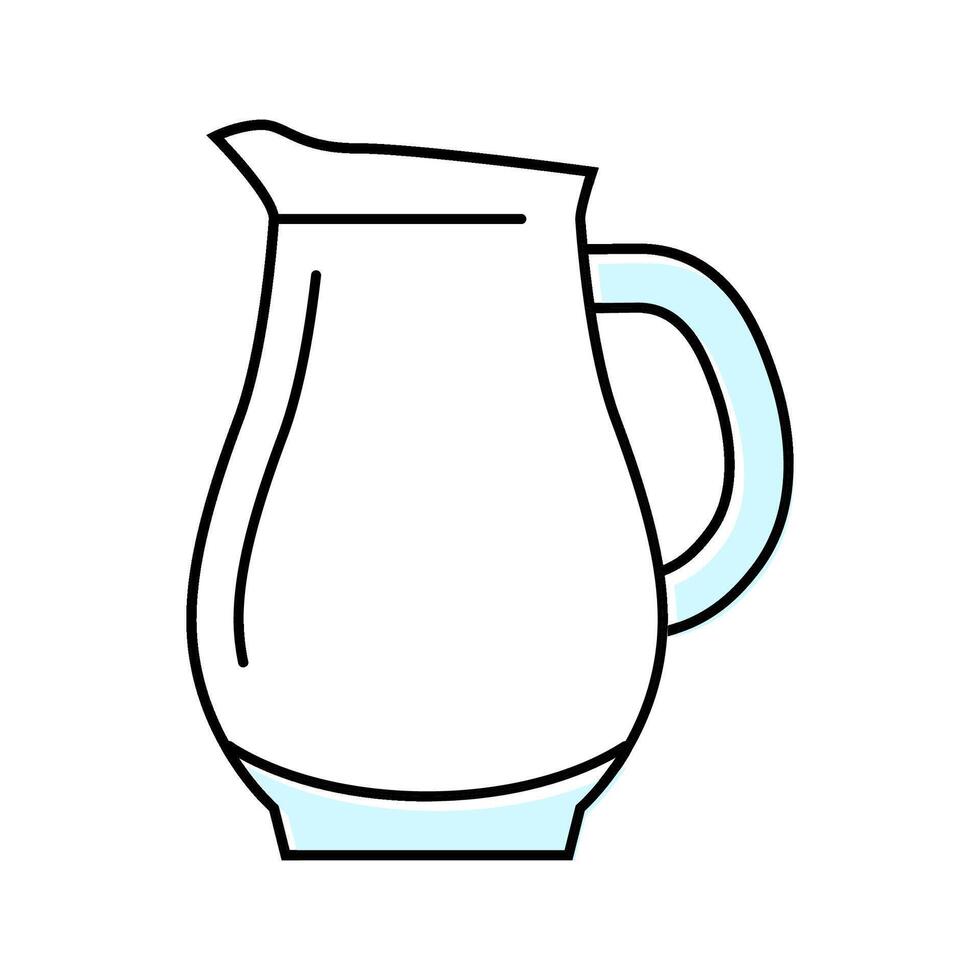 jug glass package color icon illustration vector