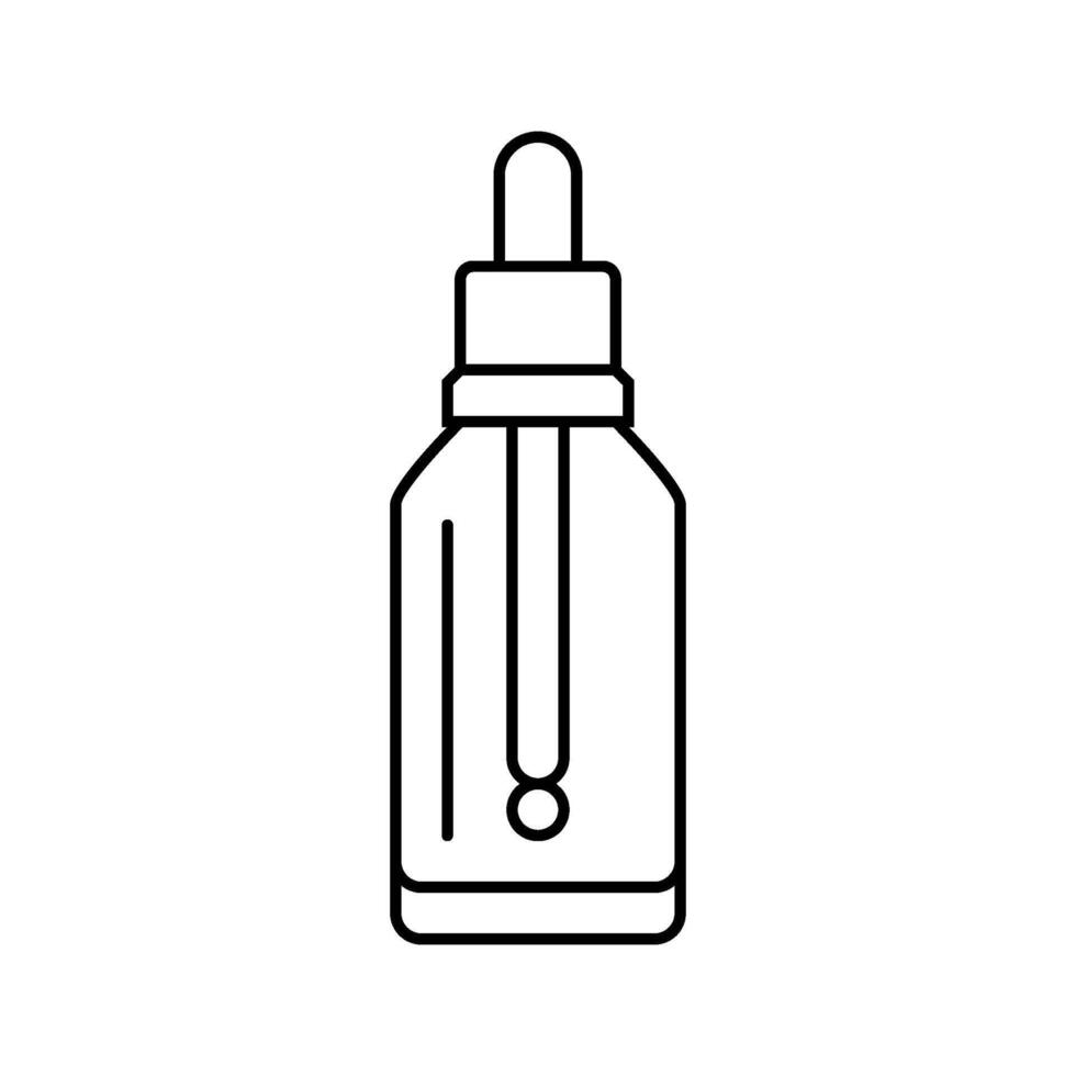 bottle dropper glass package line icon illustration vector