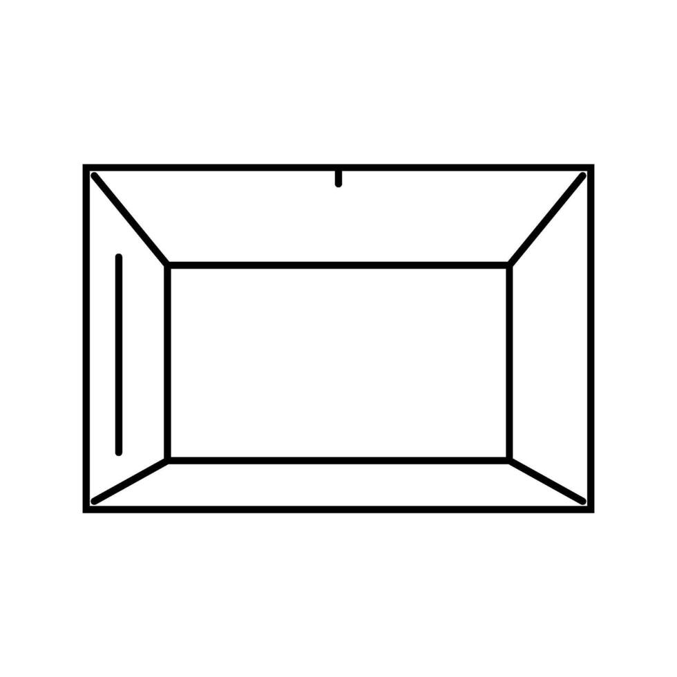 box glass package line icon illustration vector