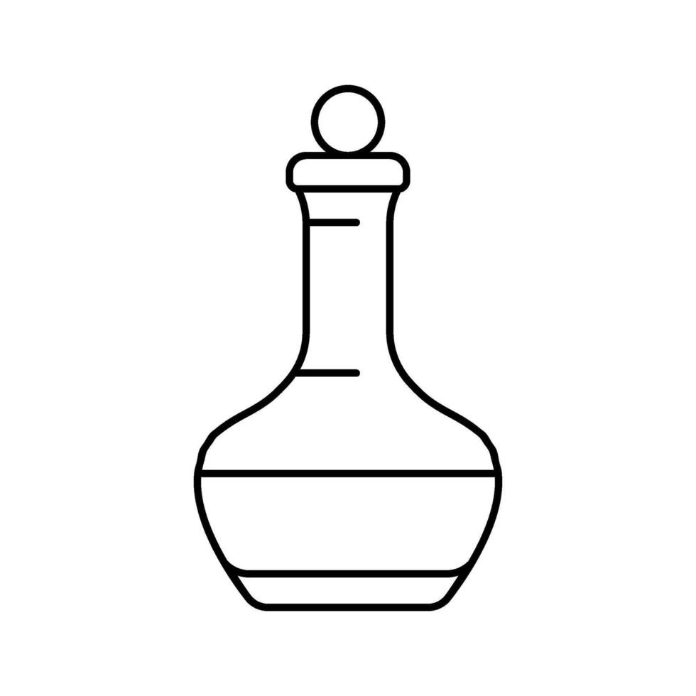 decanter glass package line icon illustration vector