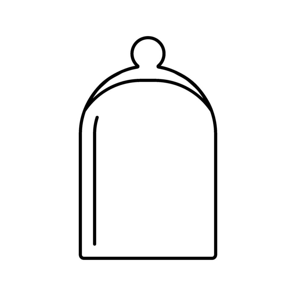 cloche glass package line icon illustration vector