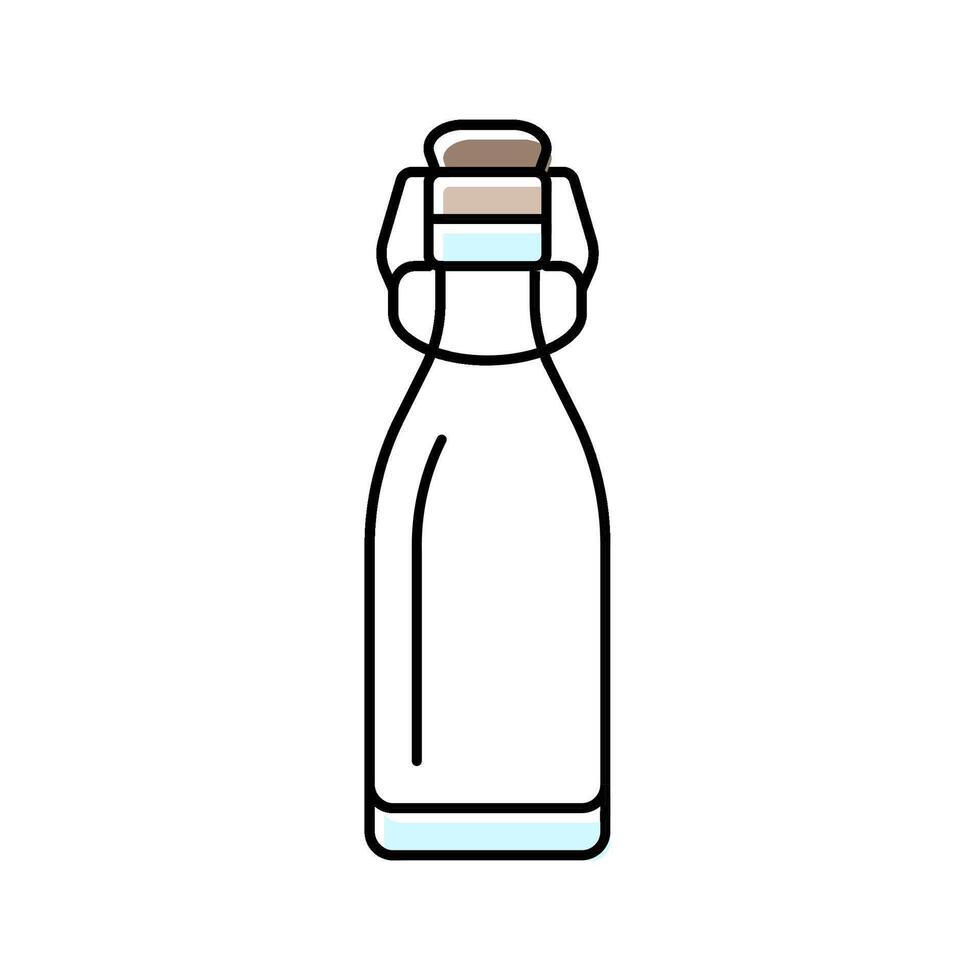 beverage bottle glass package color icon illustration vector