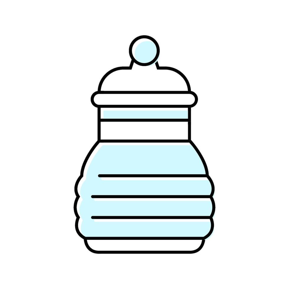 salt shaker glass package color icon illustration vector
