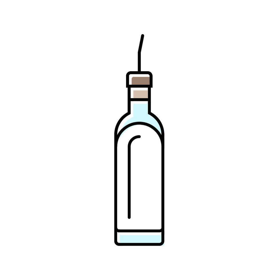 lotion bottle glass package color icon illustration vector