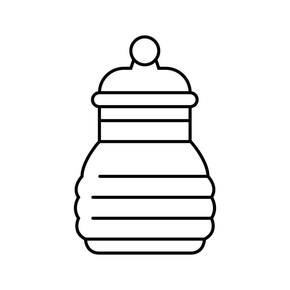 salt shaker glass package line icon illustration vector