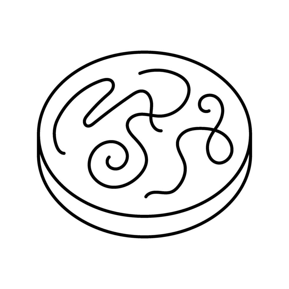 helminth worm parasite line icon illustration vector