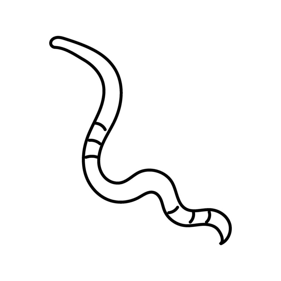 parasite worm line icon illustration vector
