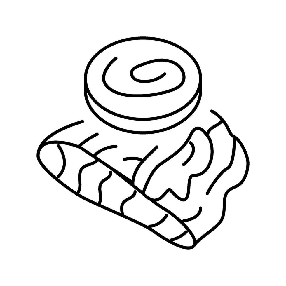 helminth meat parasite line icon illustration vector