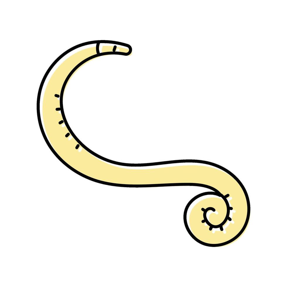 pinworm parasite color icon illustration vector
