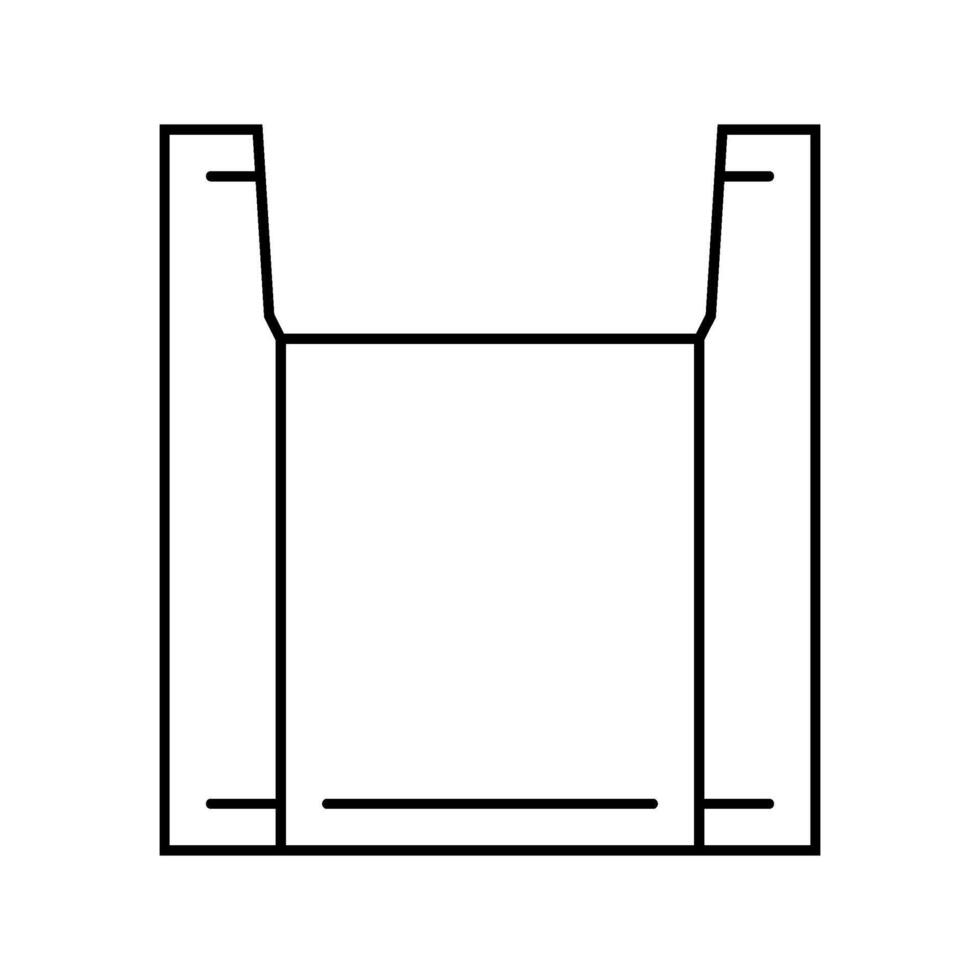 bag plastic package line icon illustration vector