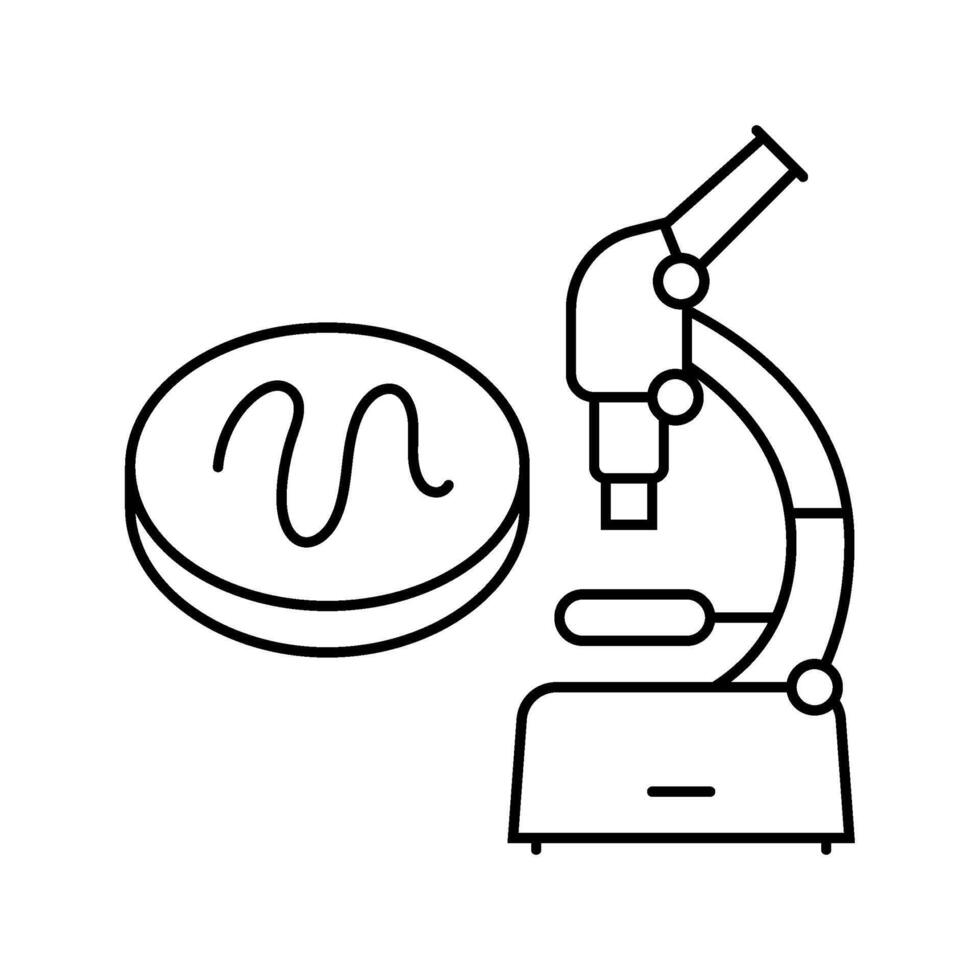 warning symbol worm parasite line icon illustration vector