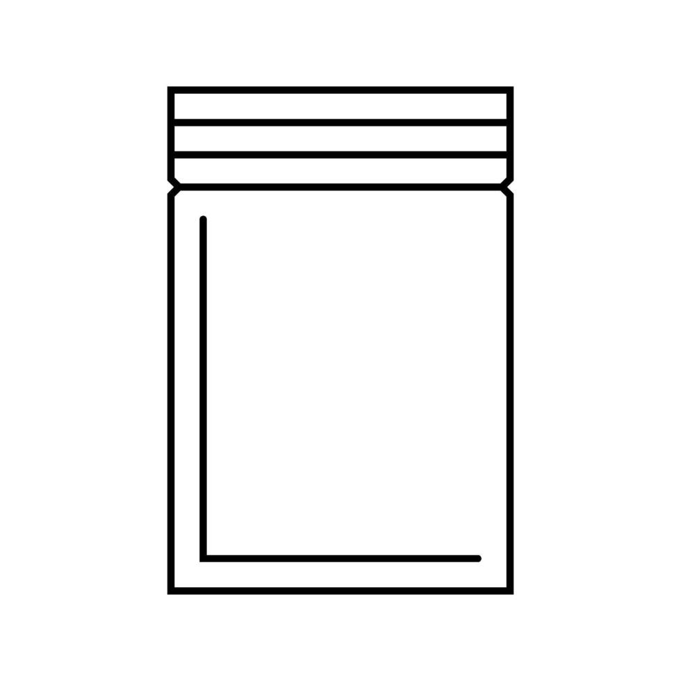 pouch plastic package line icon illustration vector