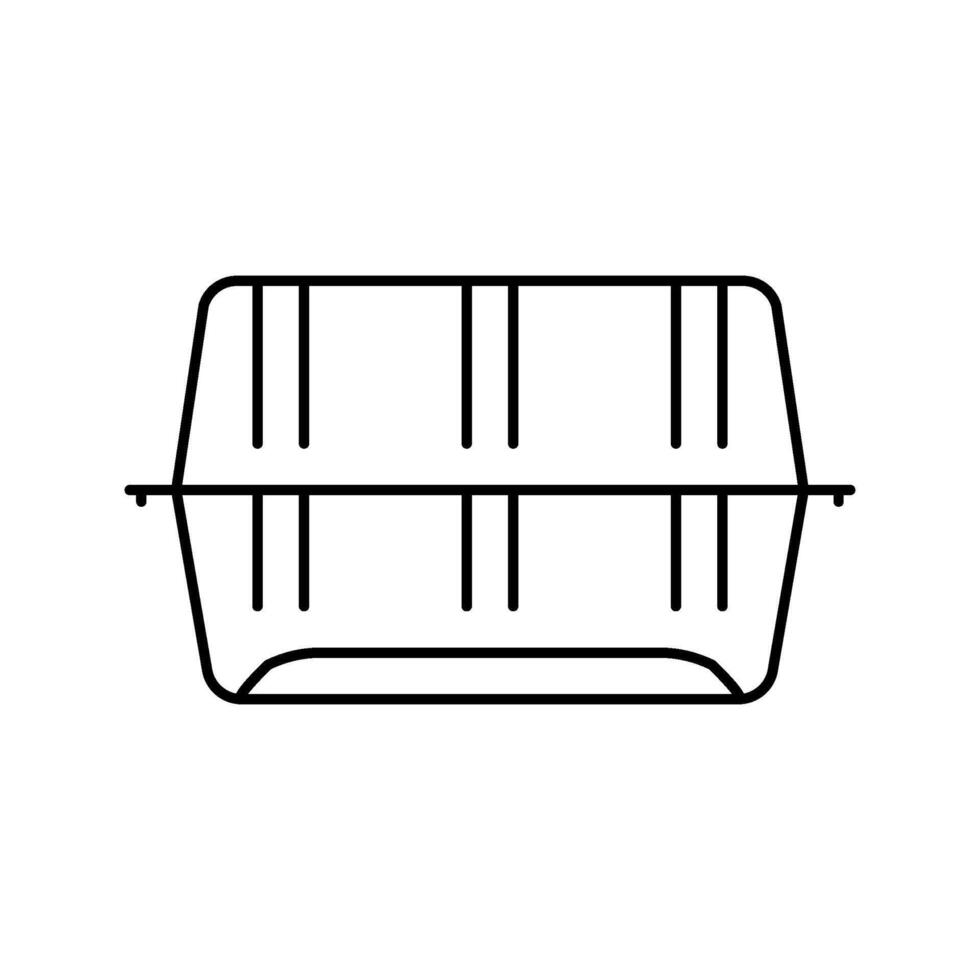 container plastic package line icon illustration vector