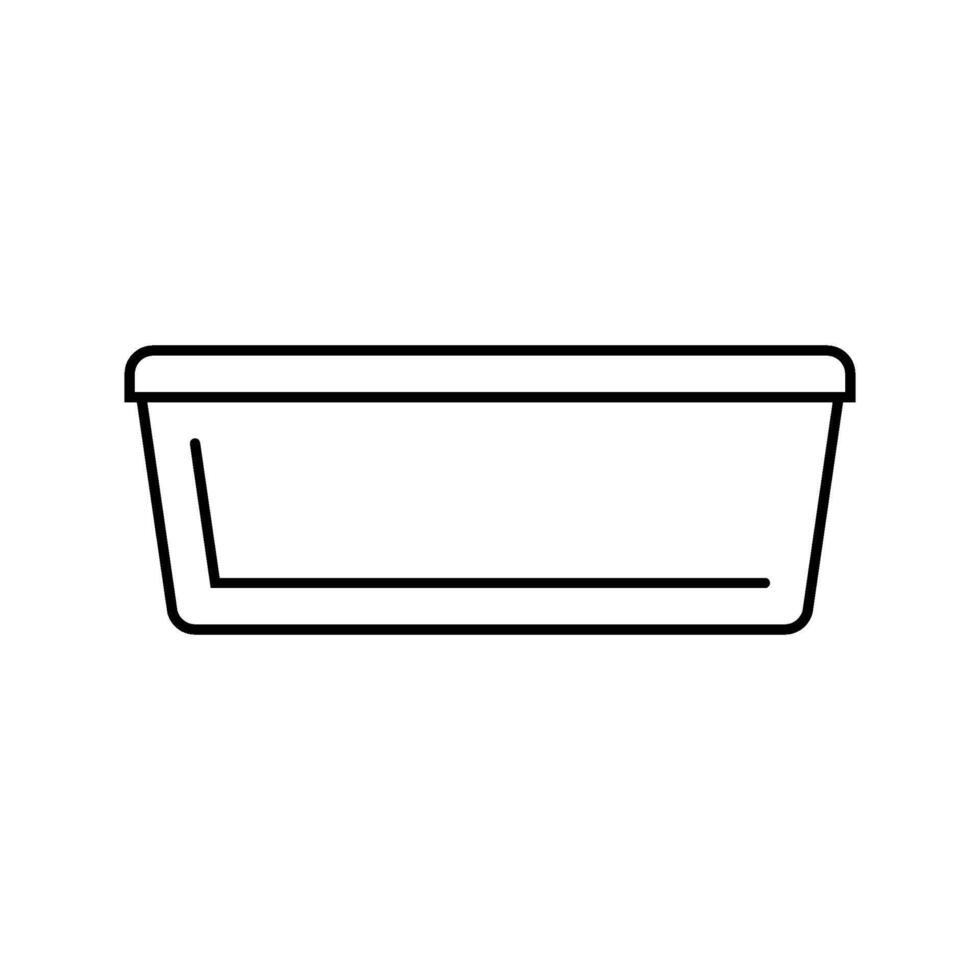 tray plastic package line icon illustration vector
