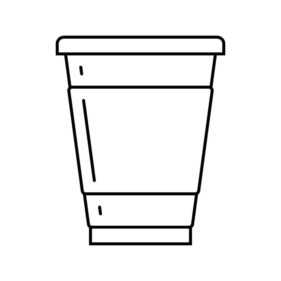 cup plastic package line icon illustration vector