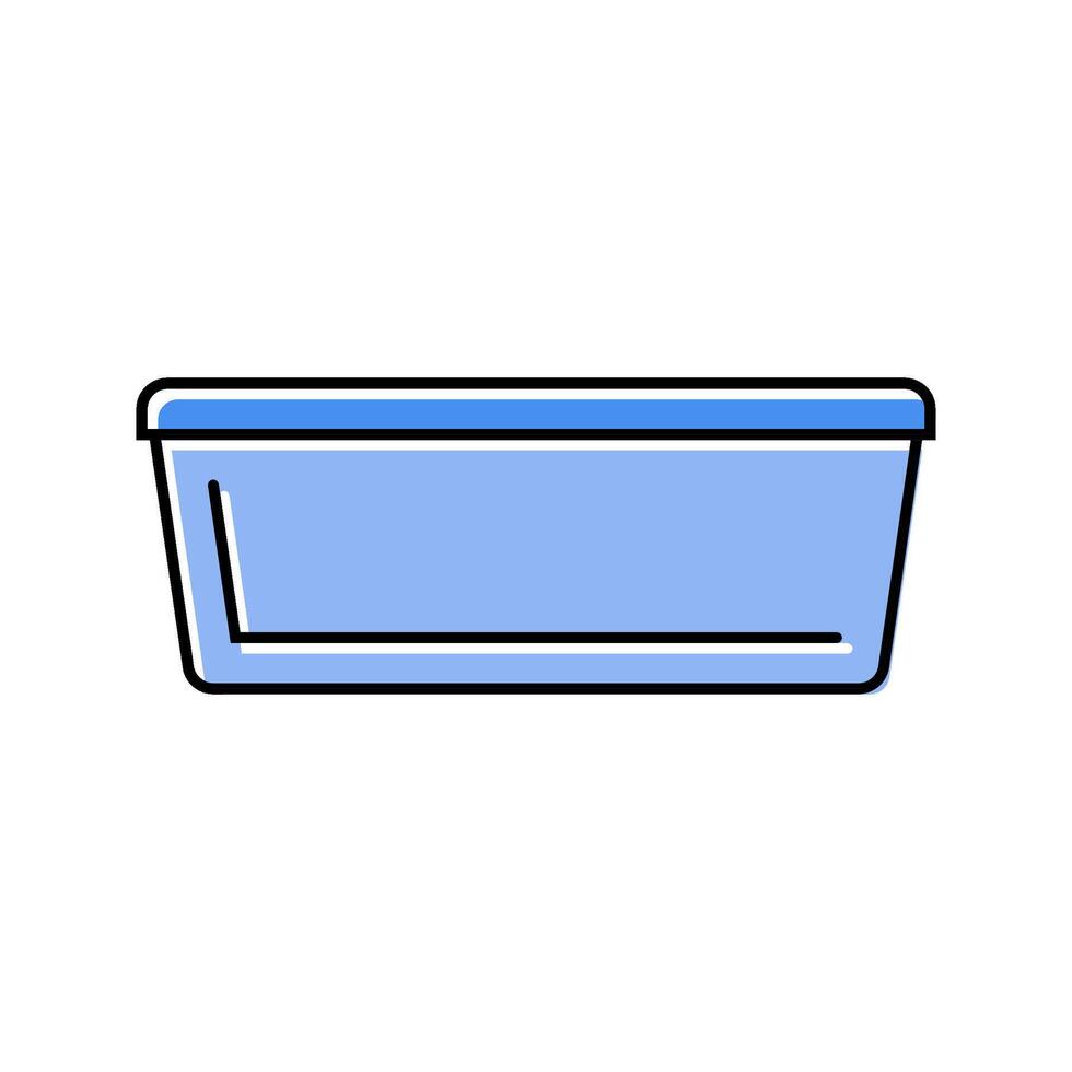 tray plastic package color icon illustration vector
