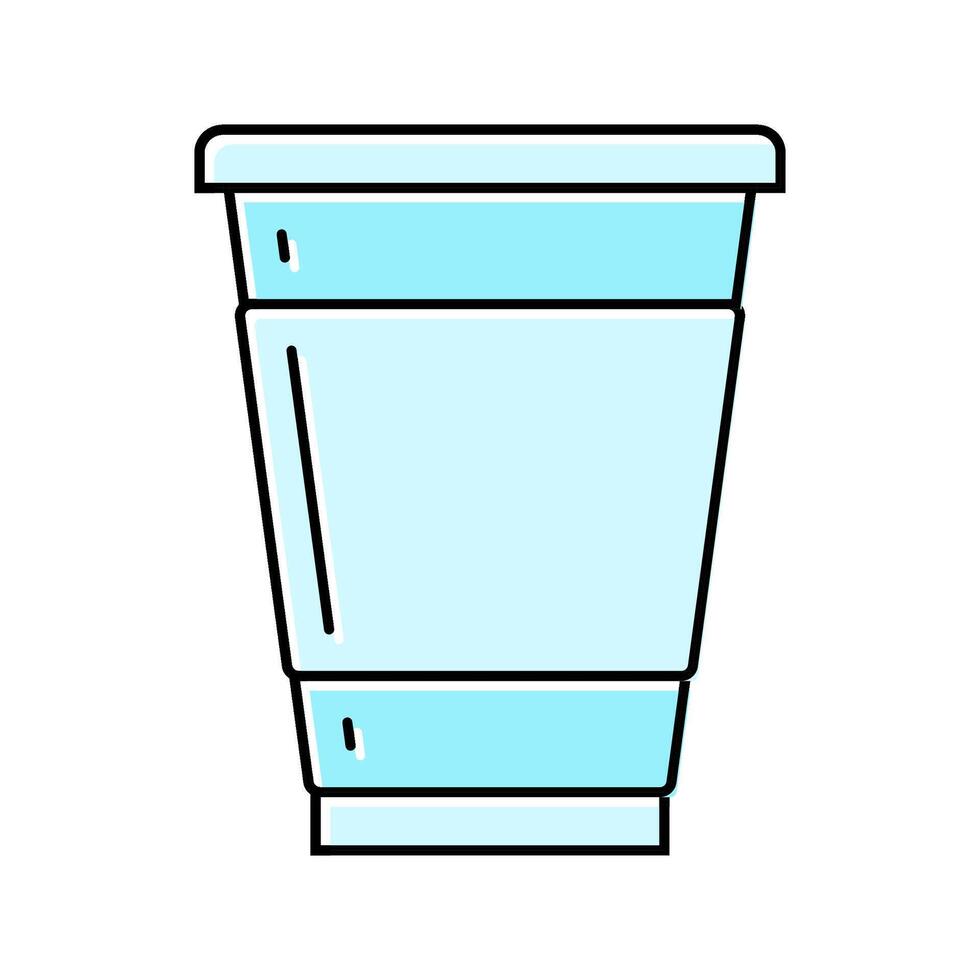 cup plastic package color icon illustration vector