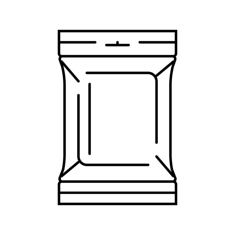 sachet plastic package line icon illustration vector