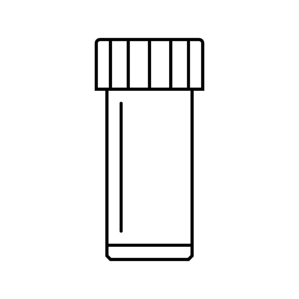 vial plastic package line icon illustration vector