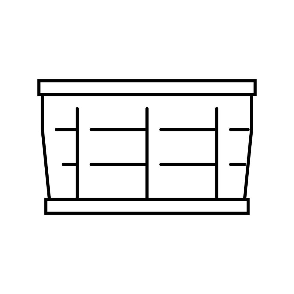 box plastic package line icon illustration vector
