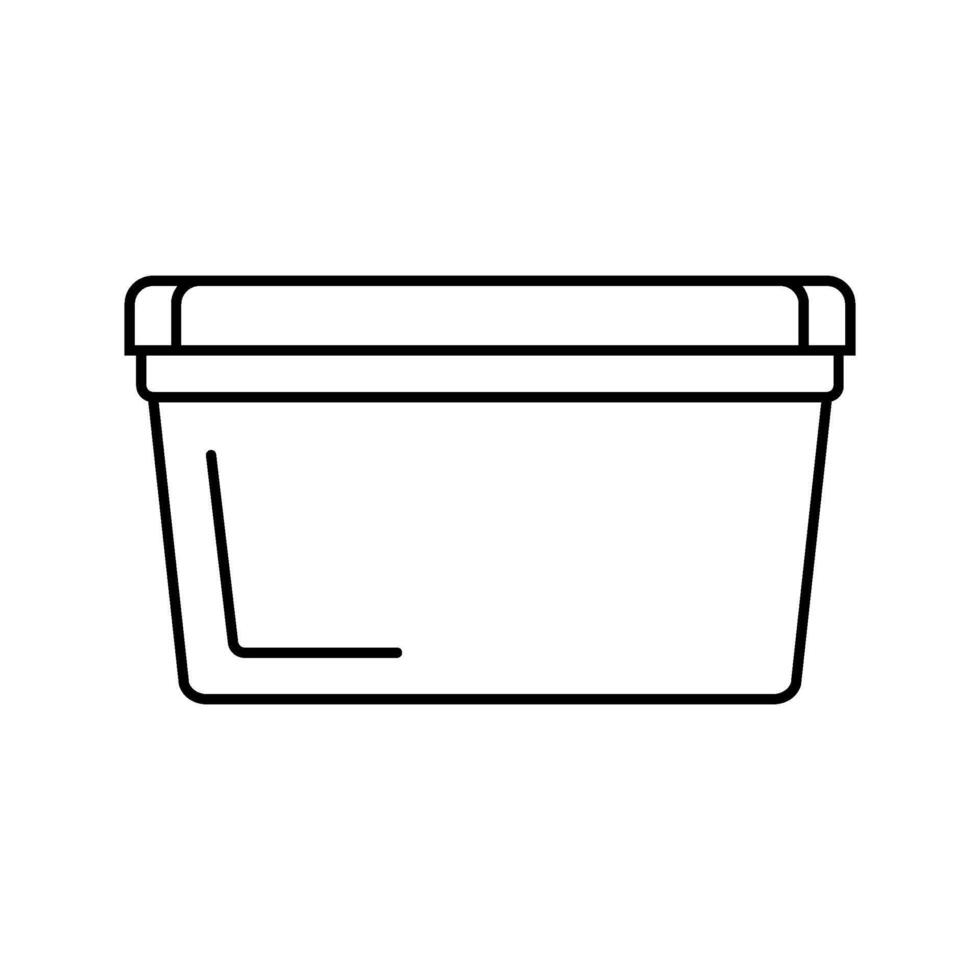 tub plastic package line icon illustration vector