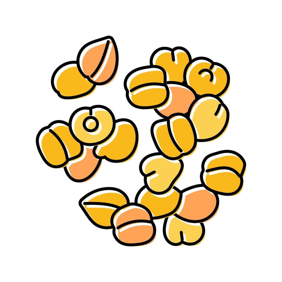 chickpeas vegan food color icon illustration vector