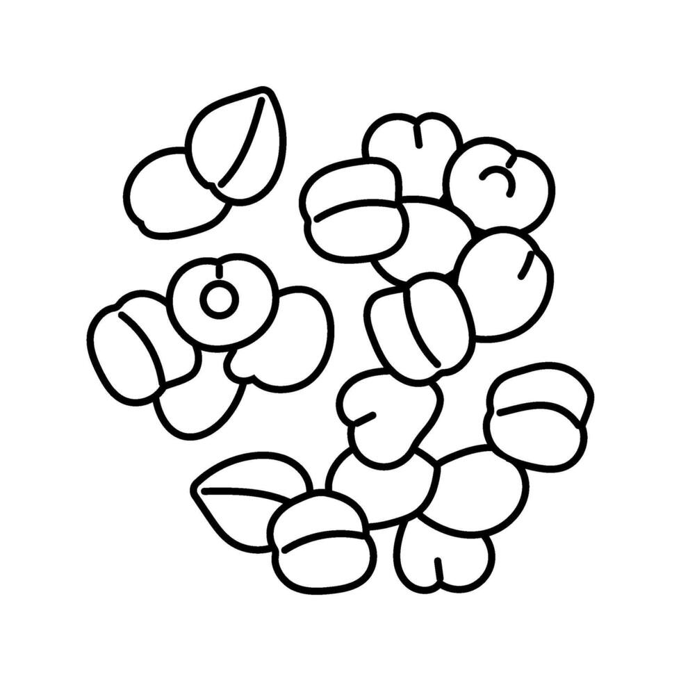 chickpeas vegan food line icon illustration vector
