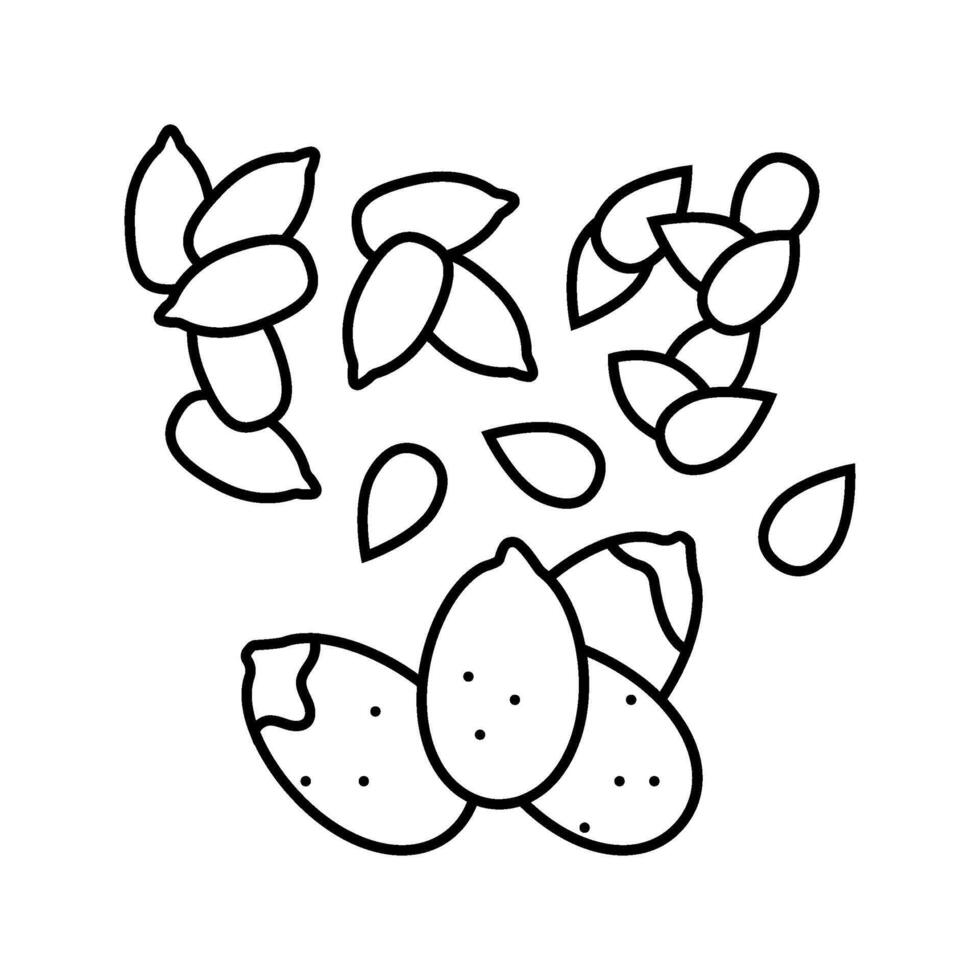 grilled vegetables vegan food line icon illustration vector