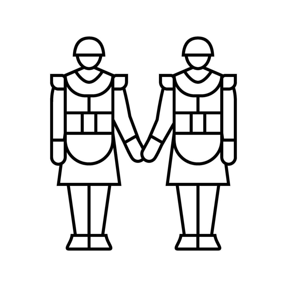 cosplayer line icon illustration vector